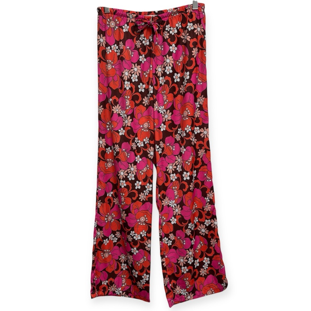 Frankies Bikinis Michelle Low Rise‎ Wide Leg Pants Tropics Floral XS